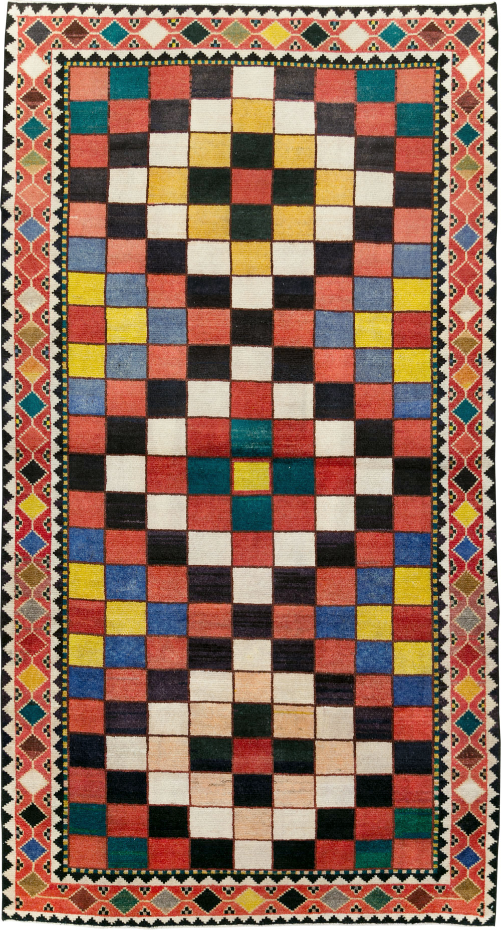 Vintage Persian Gabbeh Accent Rug (Pair: 2 of 2), No.28014 - Galerie Shabab