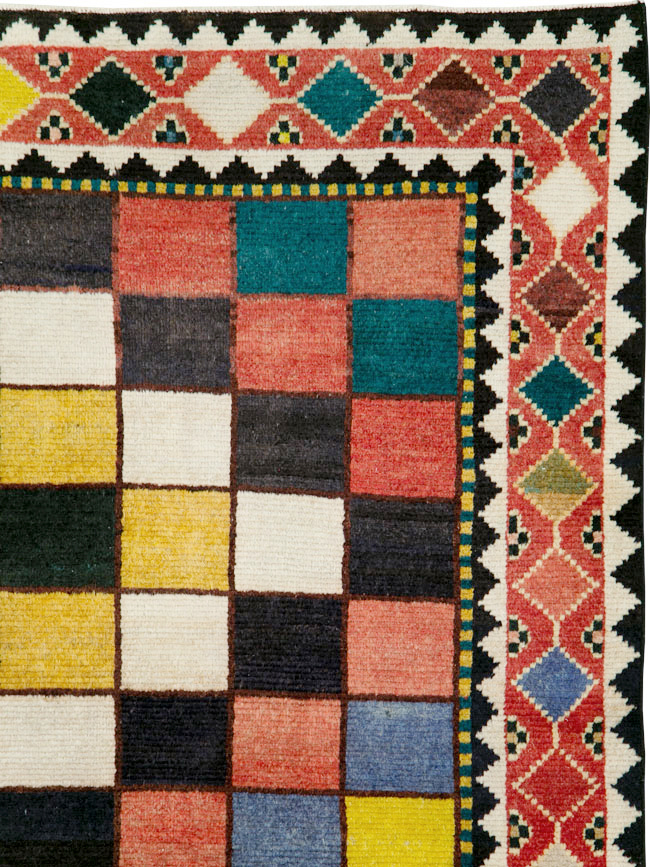 Vintage Persian Gabbeh Accent Rug (Pair: 2 of 2), No.28014 - Galerie Shabab