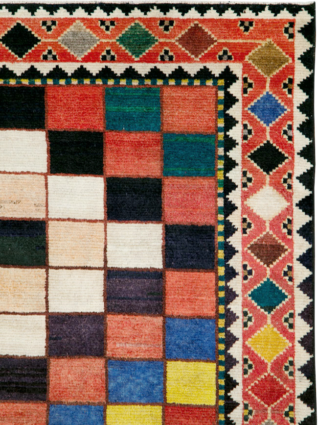 Vintage Persian Gabbeh Accent Rug (Pair: 2 of 2), No.28014 - Galerie Shabab