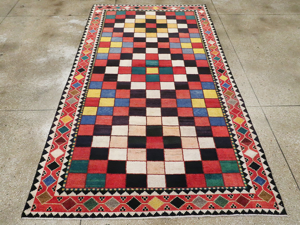 Vintage Persian Gabbeh Accent Rug (Pair: 2 of 2), No.28014 - Galerie Shabab