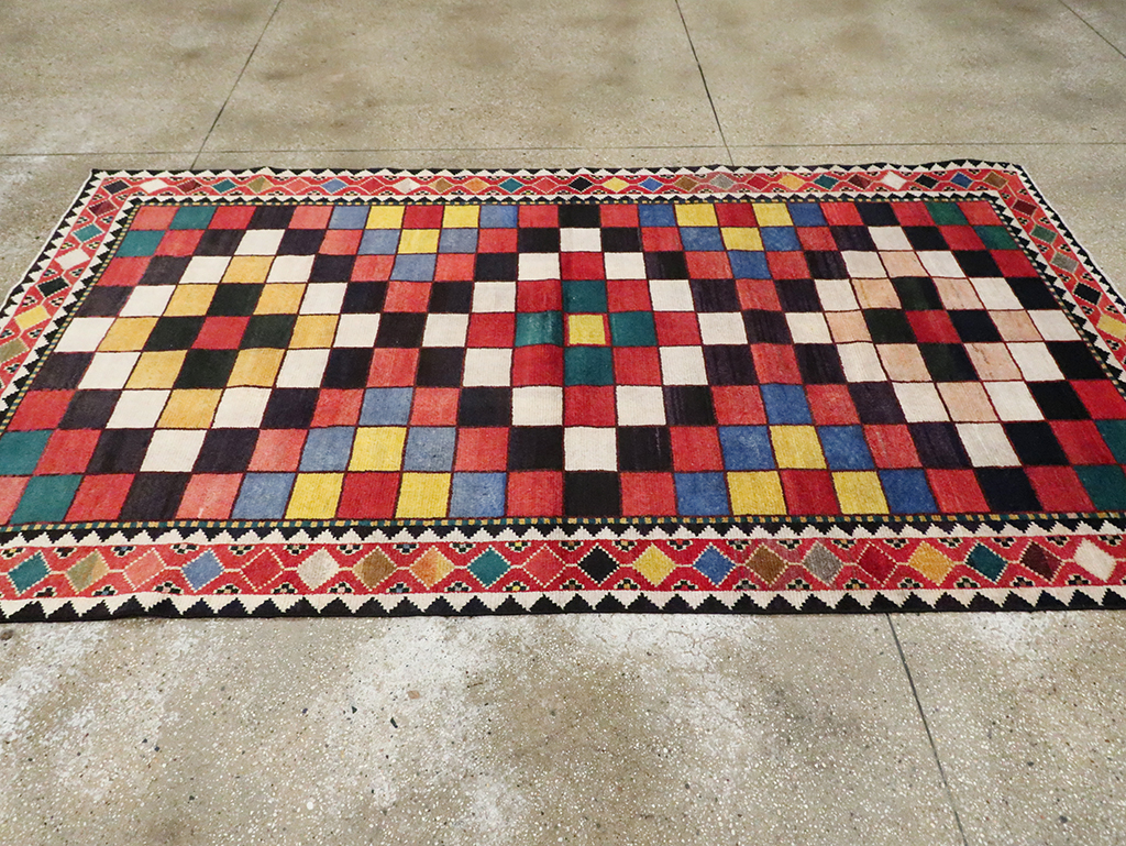 Vintage Persian Gabbeh Accent Rug (Pair: 2 of 2), No.28014 - Galerie Shabab