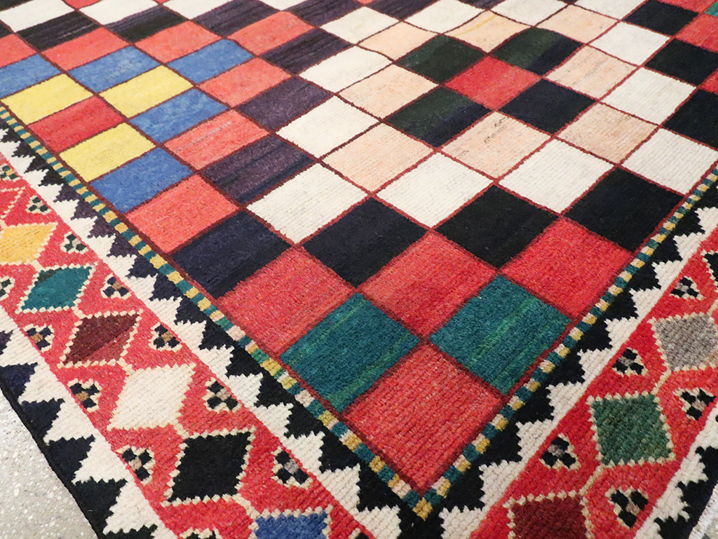 Vintage Persian Gabbeh Accent Rug (Pair: 2 of 2), No.28014 - Galerie Shabab