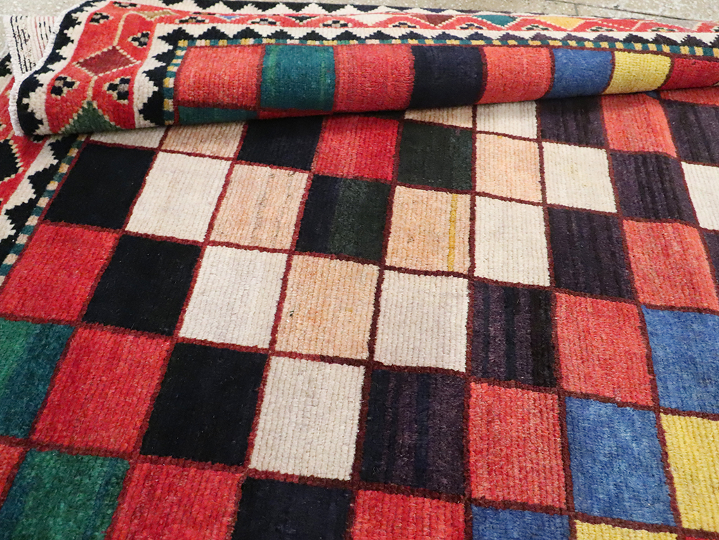 Vintage Persian Gabbeh Accent Rug (Pair: 2 of 2), No.28014 - Galerie Shabab