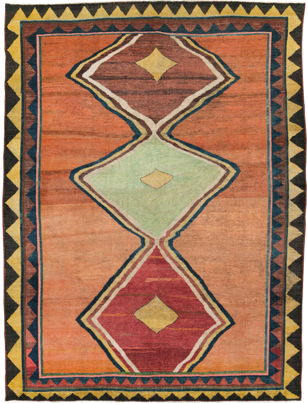 Vintage Persian Gabbeh Carpet, No.28015 - Galerie Shabab
