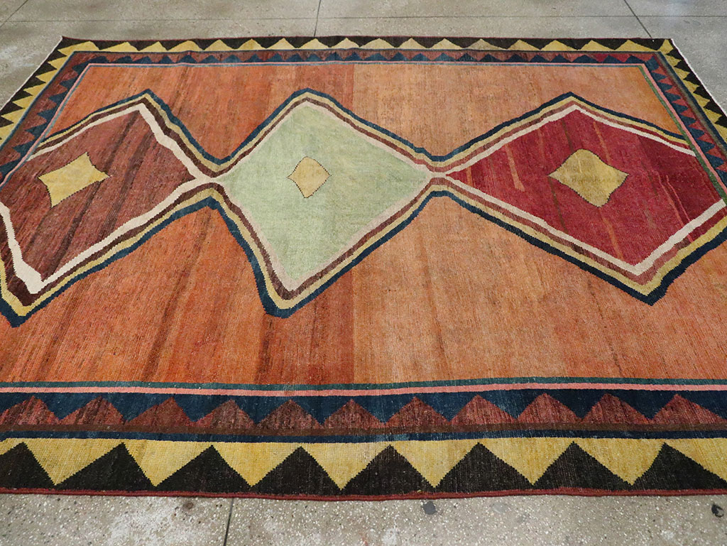 Vintage Persian Gabbeh Carpet, No.28015 - Galerie Shabab