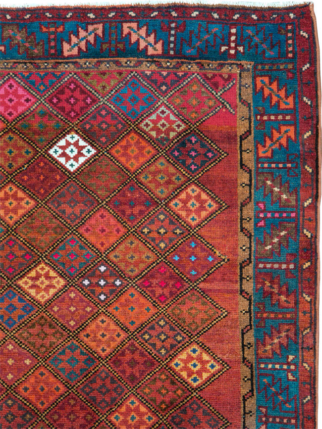 Vintage Persian Hamadan Runner, No.28016 - Galerie Shabab
