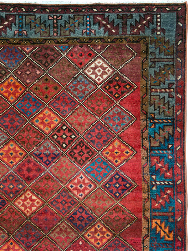 Vintage Persian Hamadan Runner, No.28016 - Galerie Shabab
