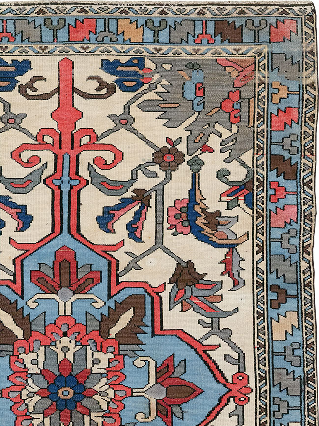 Vintage Persian Hamadan Throw Rug, No.28021 - Galerie Shabab