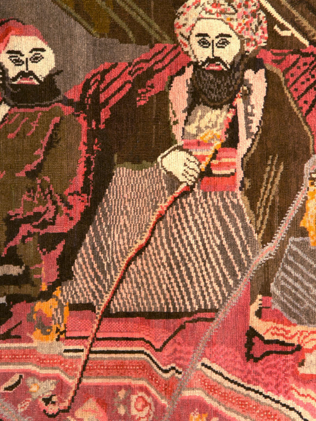 Vintage Pictorial Karabagh Rug, No.28032 - Galerie Shabab
