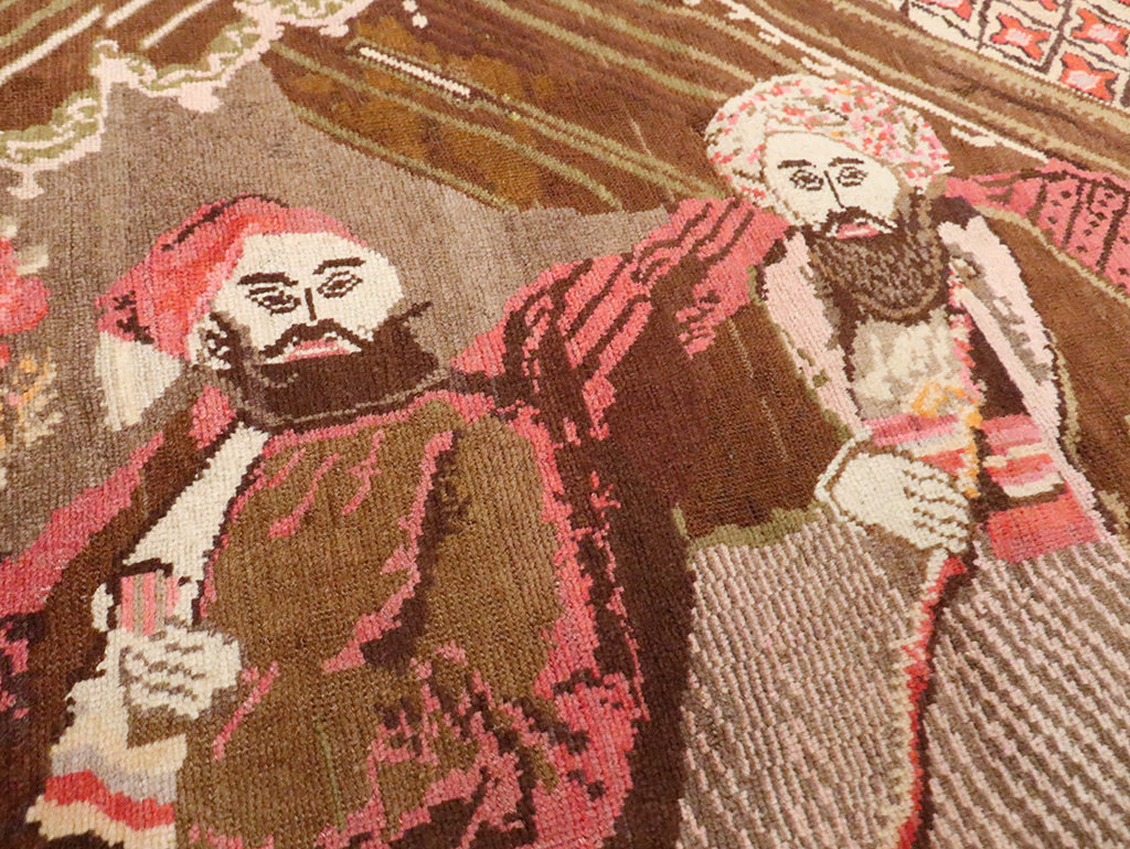 Vintage Pictorial Karabagh Rug, No.28032 - Galerie Shabab