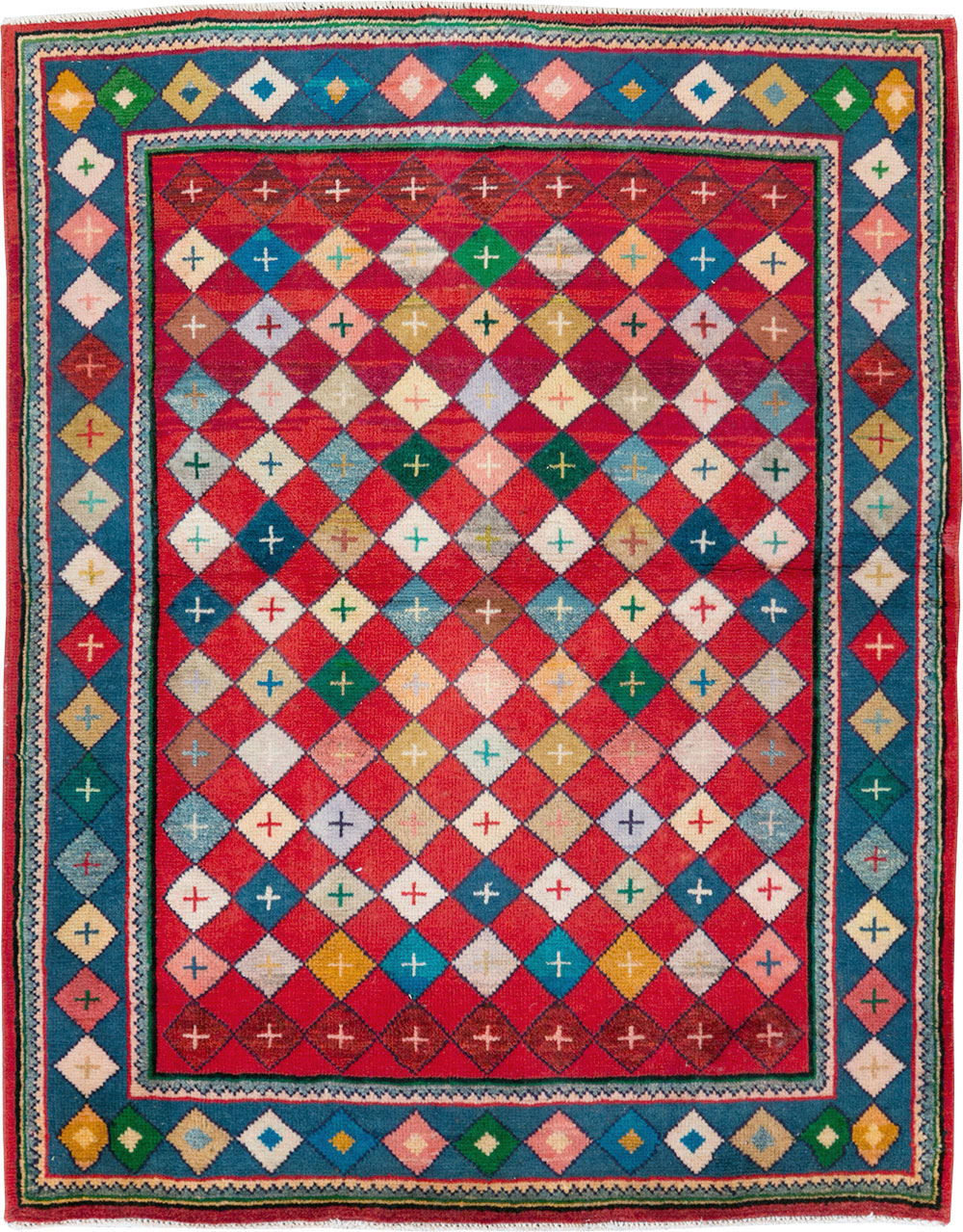 Vintage Persian Mahal Rug, No.28035 - Galerie Shabab