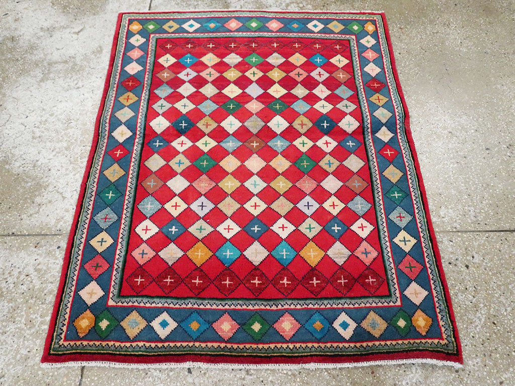 Vintage Persian Mahal Rug, No.28035 - Galerie Shabab