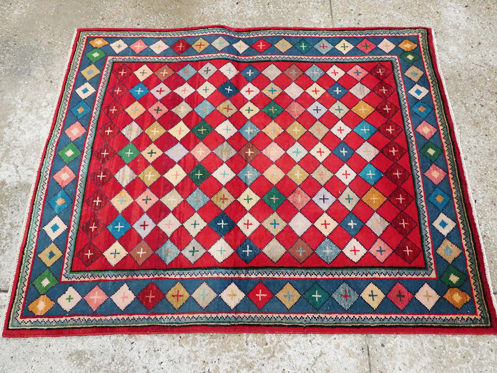 Vintage Persian Mahal Rug, No.28035 - Galerie Shabab