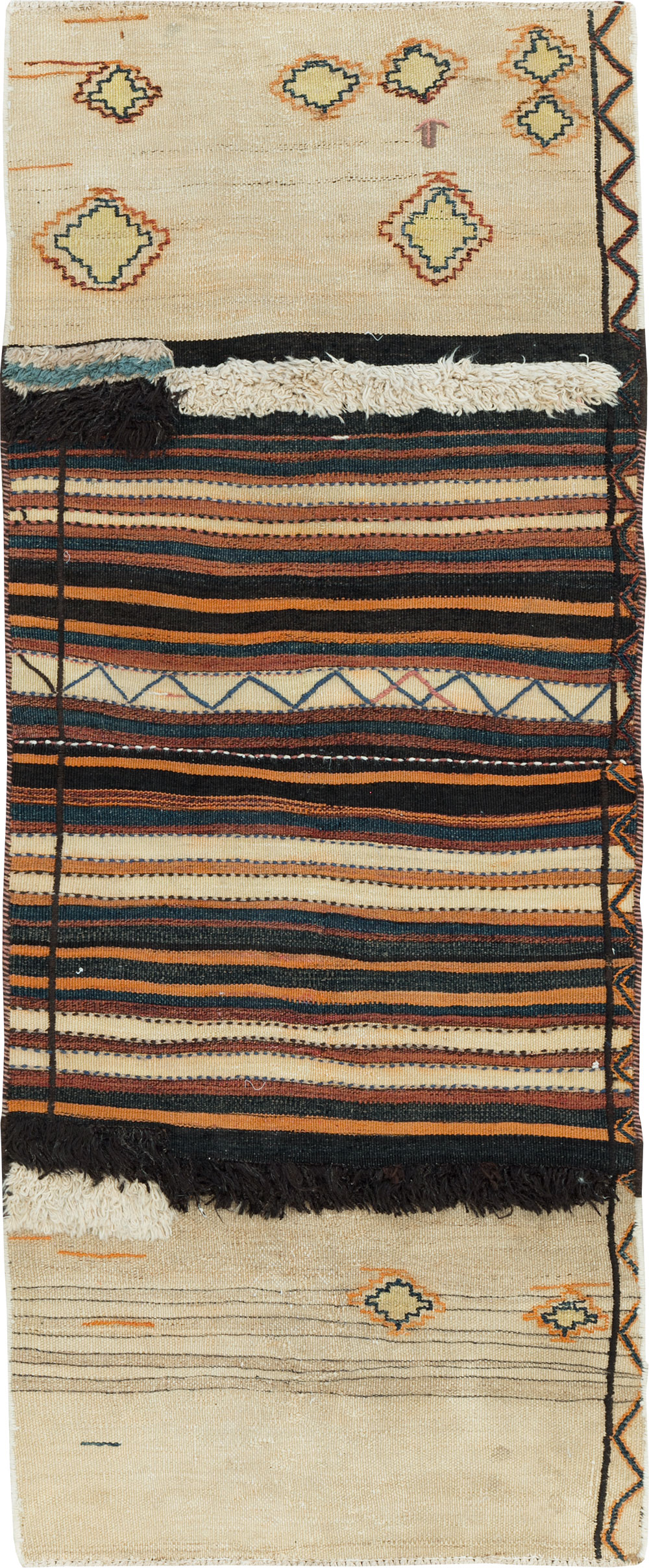 Vintage Persian Chaharmahal Bakhtiari Tacheh Flatweave Kilim , No.28037 - Galerie Shabab