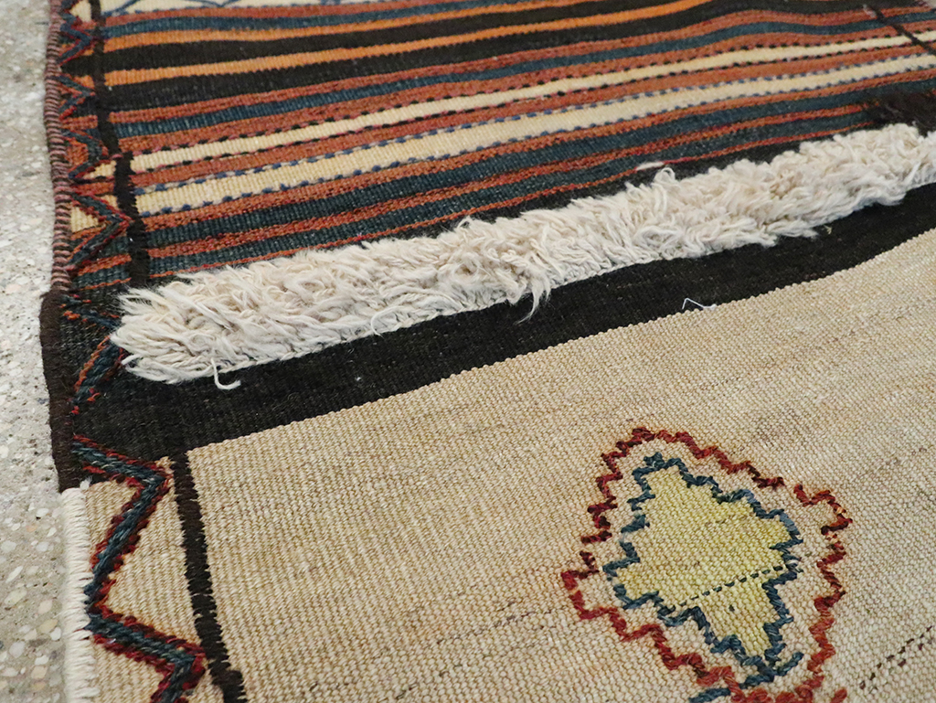 Vintage Persian Chaharmahal Bakhtiari Tacheh Flatweave Kilim , No.28037 - Galerie Shabab