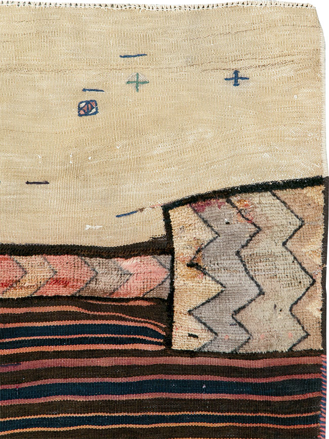 Vintage Persian Chaharmahal Bakhtiari Tacheh Flatweave Kilim , No.28038 - Galerie Shabab