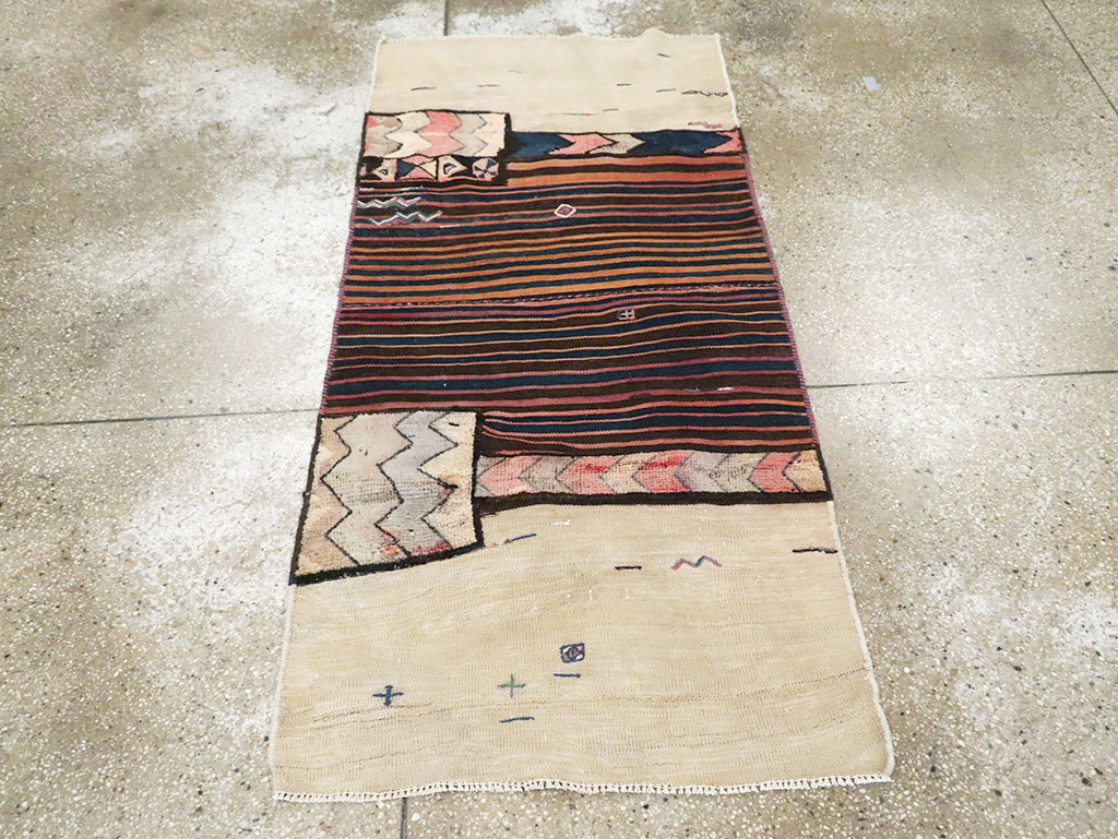 Vintage Persian Chaharmahal Bakhtiari Tacheh Flatweave Kilim , No.28038 - Galerie Shabab