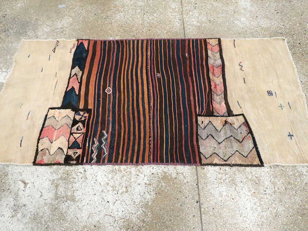 Vintage Persian Chaharmahal Bakhtiari Tacheh Flatweave Kilim , No.28038 - Galerie Shabab