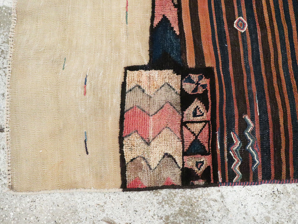 Vintage Persian Chaharmahal Bakhtiari Tacheh Flatweave Kilim , No.28038 - Galerie Shabab