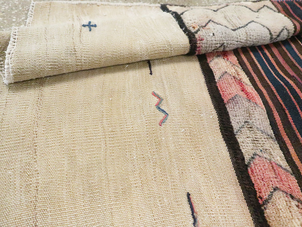 Vintage Persian Chaharmahal Bakhtiari Tacheh Flatweave Kilim , No.28038 - Galerie Shabab