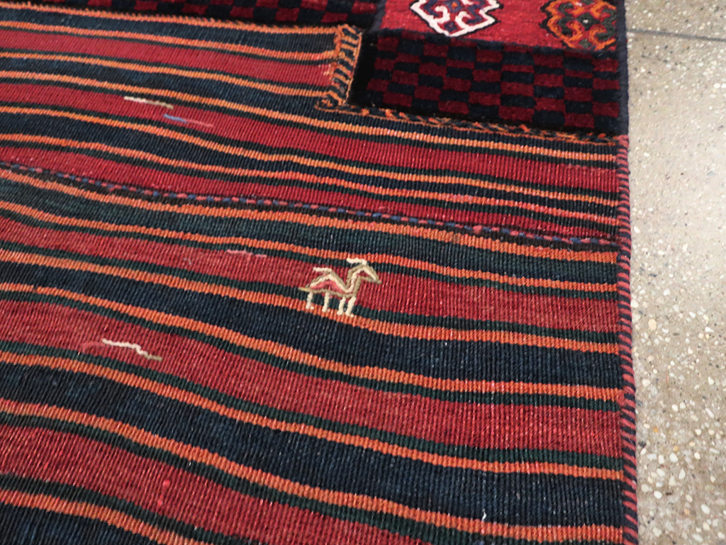 Vintage Persian Chaharmahal Bakhtiari Tacheh Flatweave Kilim, No.28040 - Galerie Shabab