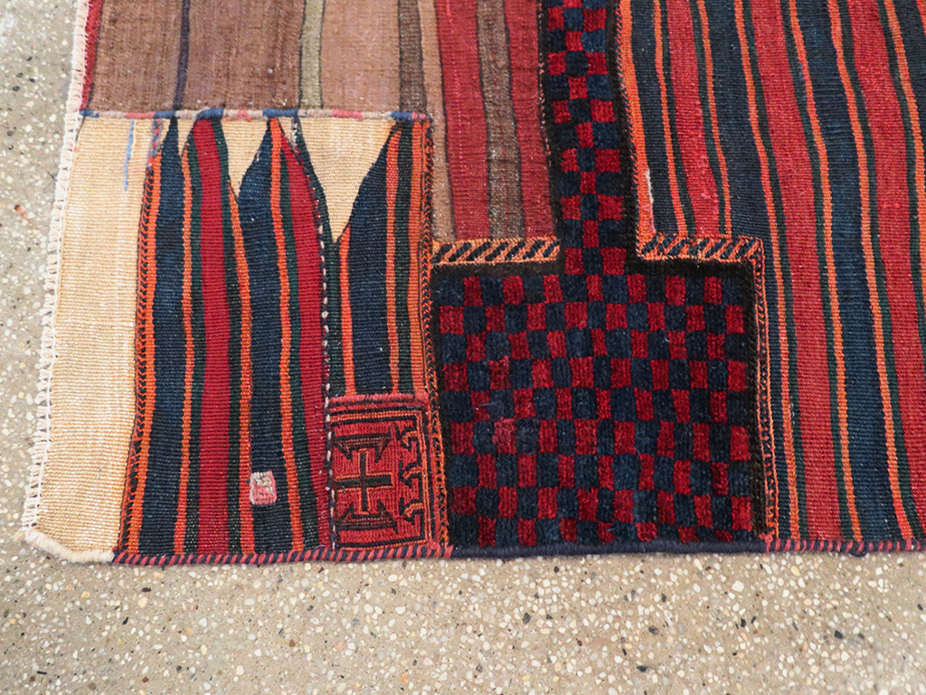 Vintage Persian Chaharmahal Bakhtiari Tacheh Flatweave Kilim, No.28040 - Galerie Shabab