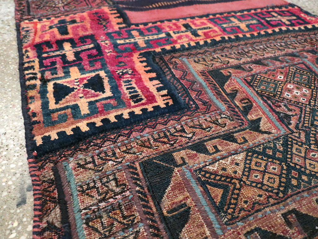 Vintage Persian Chaharmahal Bakhtiari Tacheh Flatweave Kilim , No.28041 - Galerie Shabab