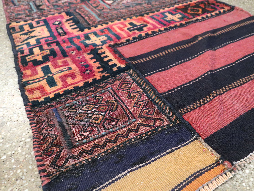 Vintage Persian Chaharmahal Bakhtiari Tacheh Flatweave Kilim , No.28041 - Galerie Shabab