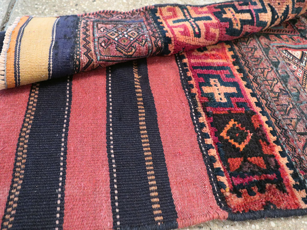 Vintage Persian Chaharmahal Bakhtiari Tacheh Flatweave Kilim , No.28041 - Galerie Shabab