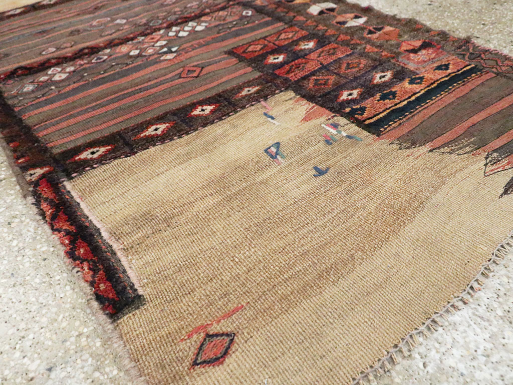 Vintage Persian Chaharmahal Bakhtiari Tacheh Flatweave Kilim , No.28042 - Galerie Shabab