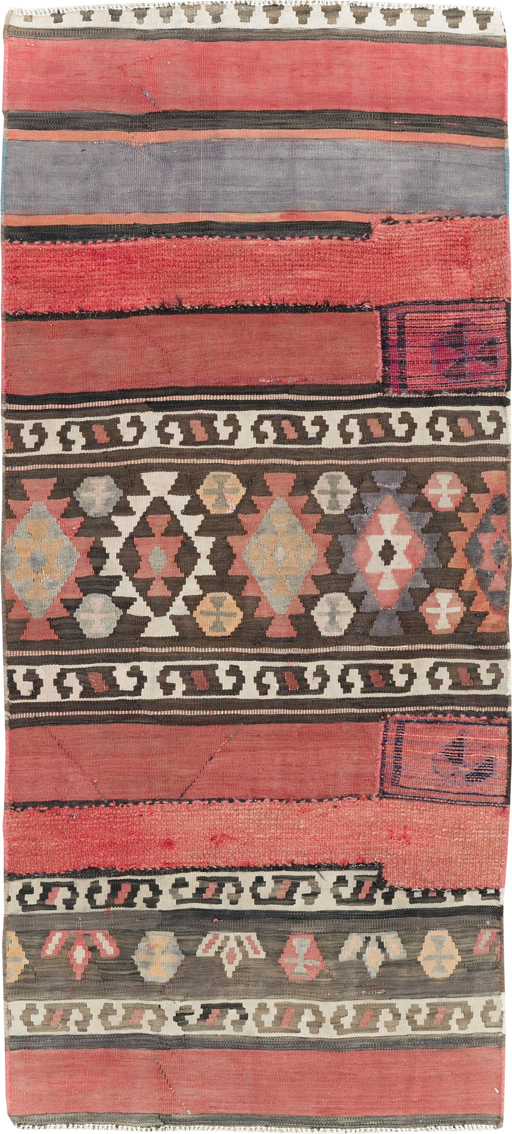 Vintage Persian Chaharmahal Bakhtiari Tacheh Flatweave Kilim , No.28043 - Galerie Shabab