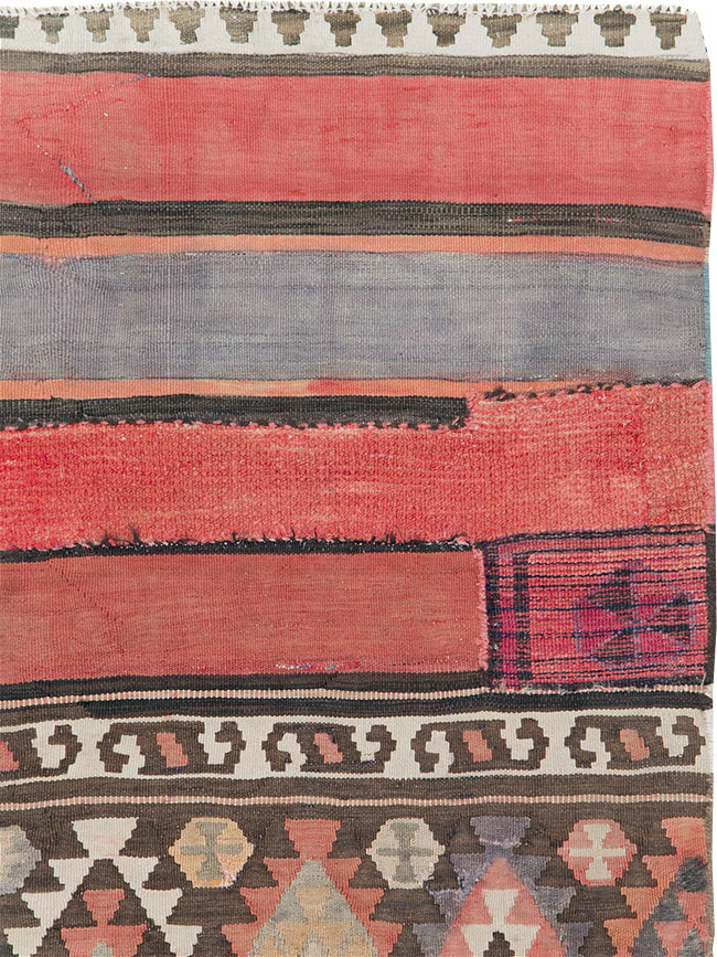 Vintage Persian Flatweave Kilim Throw Rug, No.28043 - Galerie Shabab