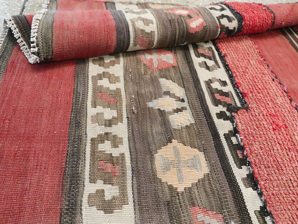 Vintage Persian Chaharmahal Bakhtiari Tacheh Flatweave Kilim , No.28043 - Galerie Shabab