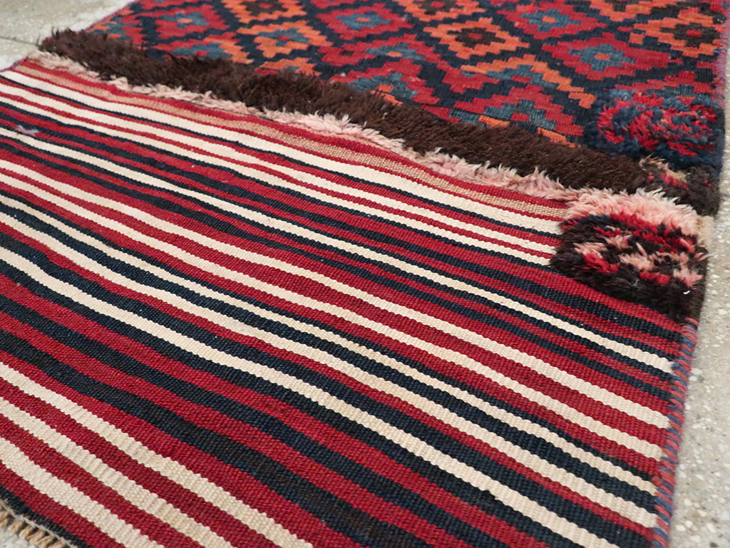 Vintage Persian Chaharmahal Bakhtiari Tacheh Flatweave Kilim , No.28045 - Galerie Shabab