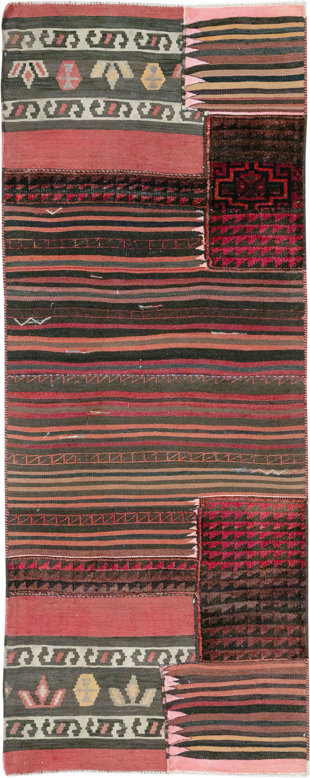 Vintage Persian Chaharmahal Bakhtiari Tacheh Flatweave Kilim, No.28047 - Galerie Shabab