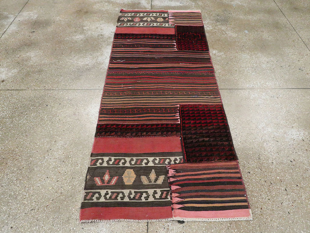 Vintage Persian Chaharmahal Bakhtiari Tacheh Flatweave Kilim, No.28047 - Galerie Shabab