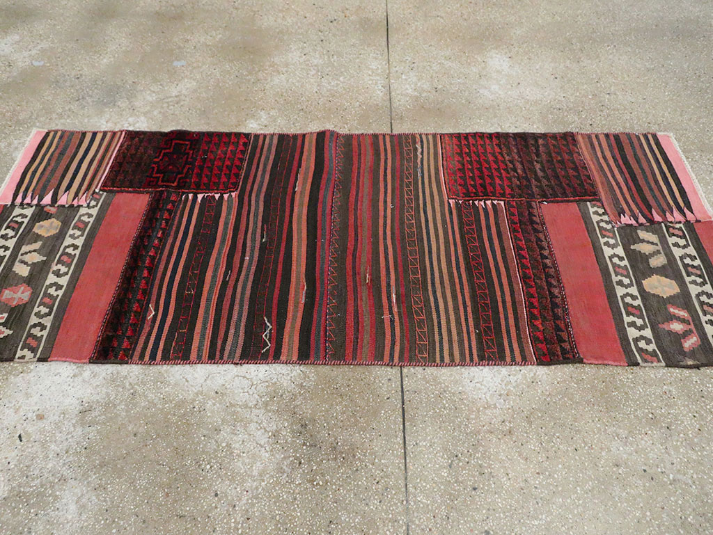 Vintage Persian Chaharmahal Bakhtiari Tacheh Flatweave Kilim, No.28047 - Galerie Shabab