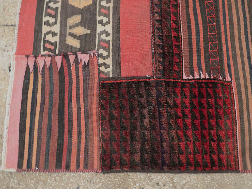 Vintage Persian Chaharmahal Bakhtiari Tacheh Flatweave Kilim, No.28047 - Galerie Shabab