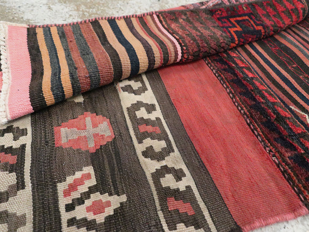 Vintage Persian Chaharmahal Bakhtiari Tacheh Flatweave Kilim, No.28047 - Galerie Shabab