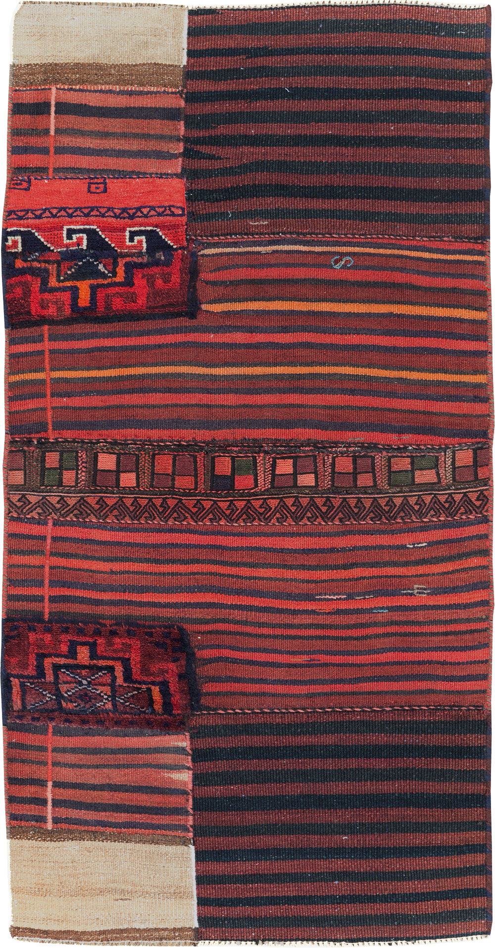 Vintage Persian Chaharmahal Bakhtiari Tacheh Flatweave Kilim , No.28048 - Galerie Shabab