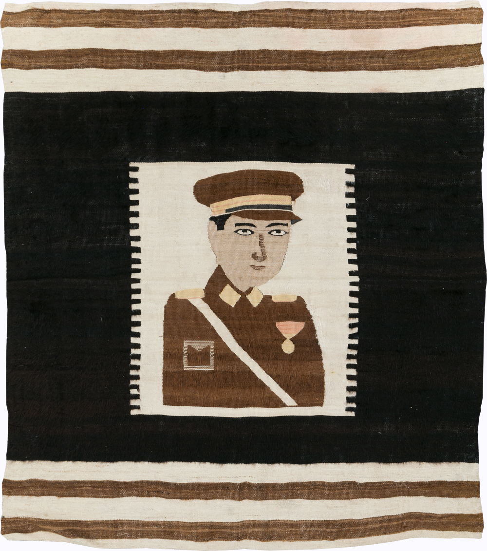 Vintage Pictorial Flatweave, No.28052 - Galerie Shabab