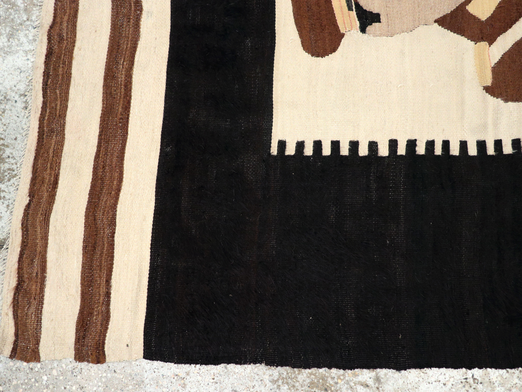 Vintage Pictorial Flatweave, No.28052 - Galerie Shabab