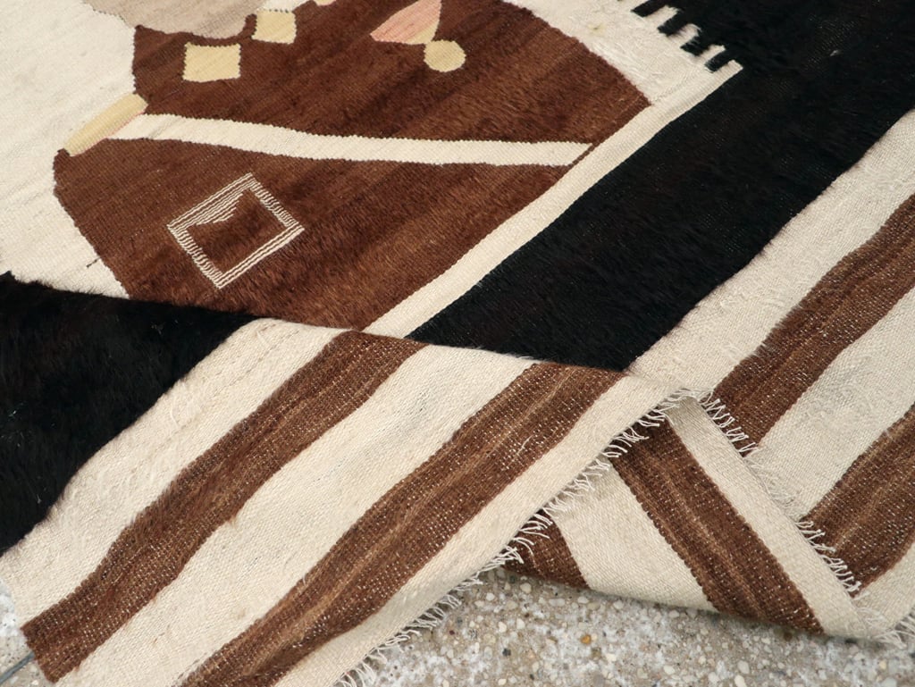 Vintage Pictorial Flatweave, No.28052 - Galerie Shabab