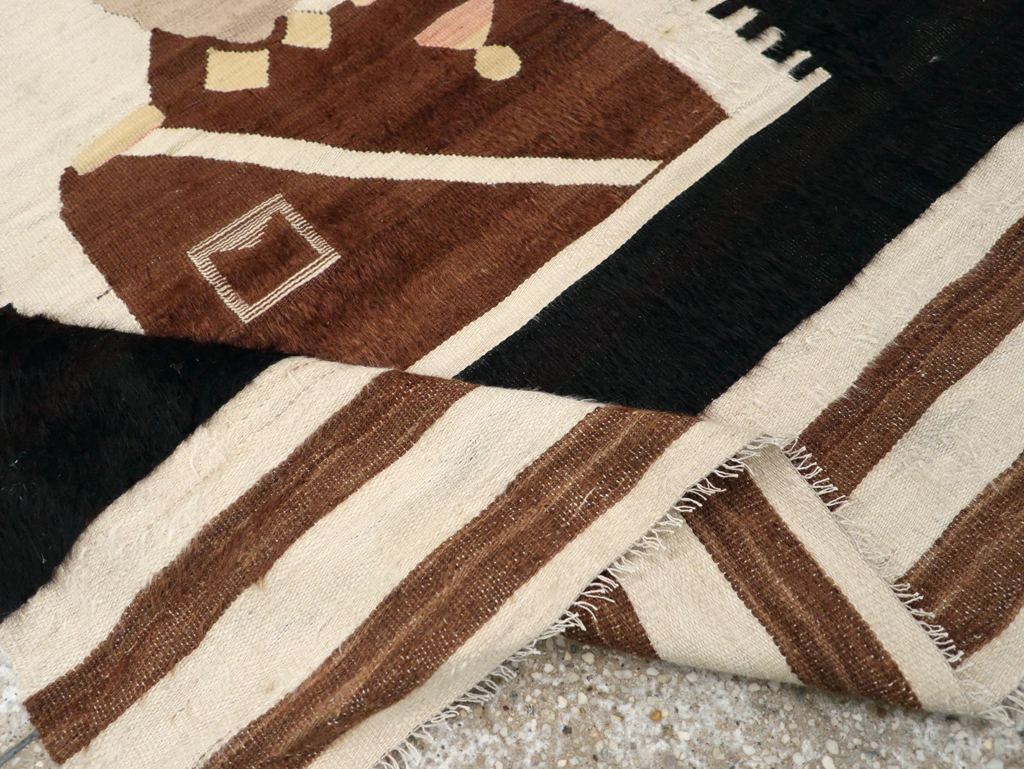 Vintage Pictorial Flatweave, No.28052 - Galerie Shabab