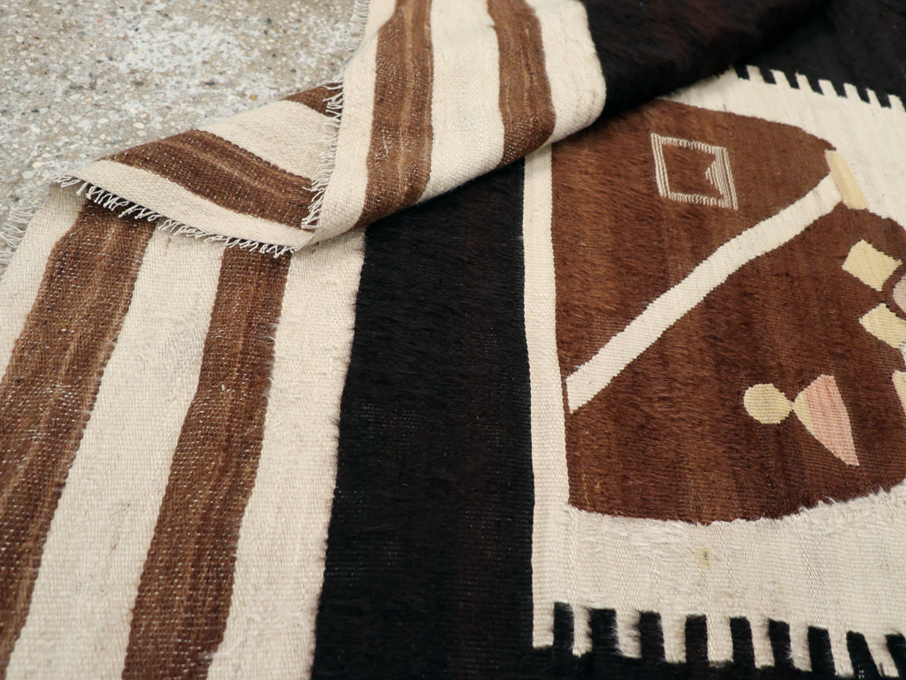 Vintage Pictorial Flatweave, No.28052 - Galerie Shabab