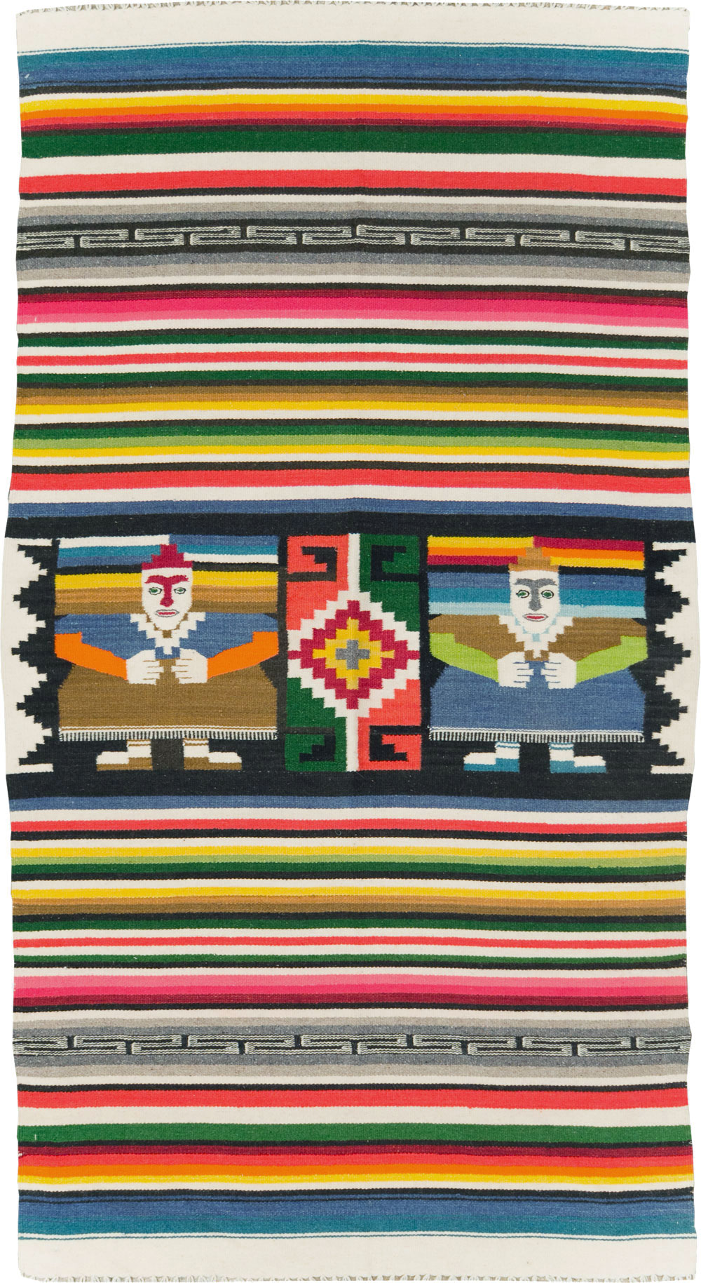 Vintage Persian Pictorial Kilim, No.28055 - Galerie Shabab