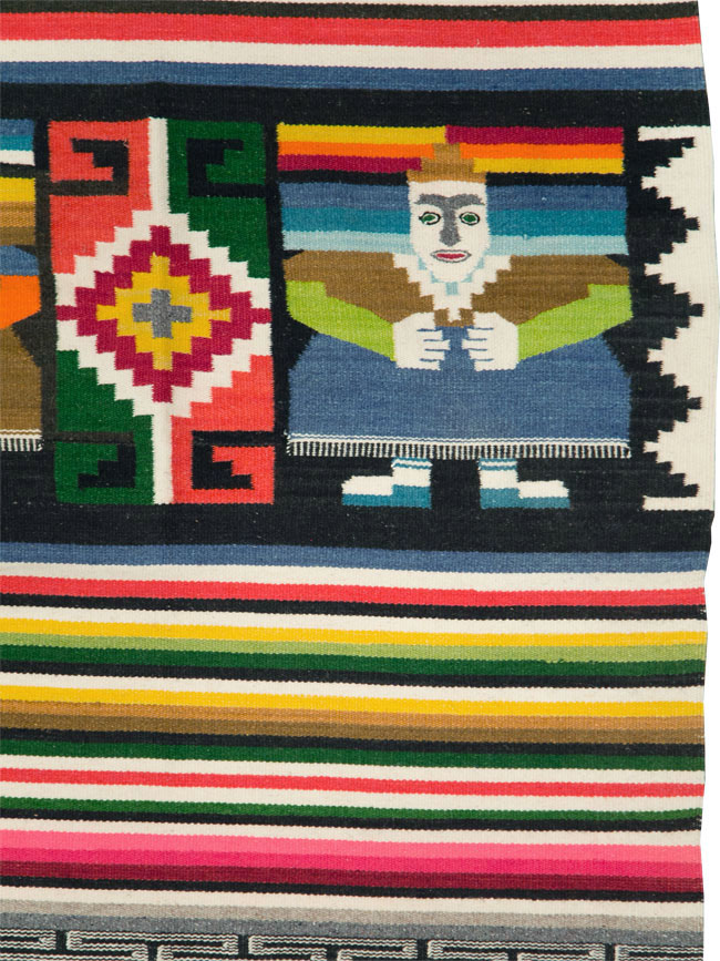 Vintage Persian Pictorial Kilim, No.28055 - Galerie Shabab