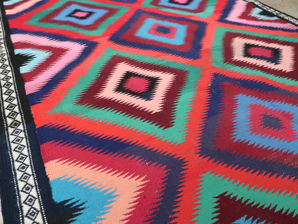 Vintage Persian Flatweave Kilim Gallery Carpet, No.28057 - Galerie Shabab