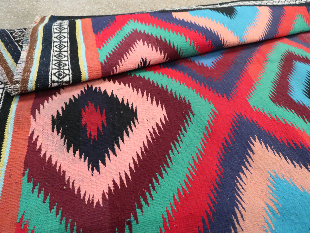 Vintage Persian Flatweave Kilim Gallery Carpet, No.28057 - Galerie Shabab