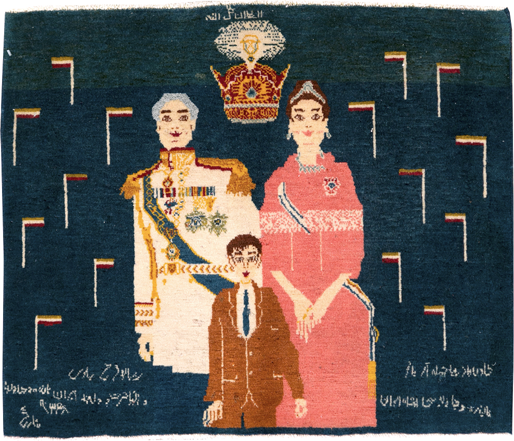 Vintage Persian Pictorial Tabriz Rug, No.28059 - Galerie Shabab